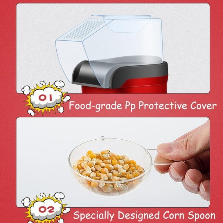 1200W Oil-Free Popcorn Maker with Cup