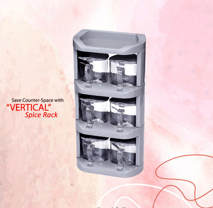 Pretty Neat 4-Tier Vertical Spice Rack Set - 6 PCs