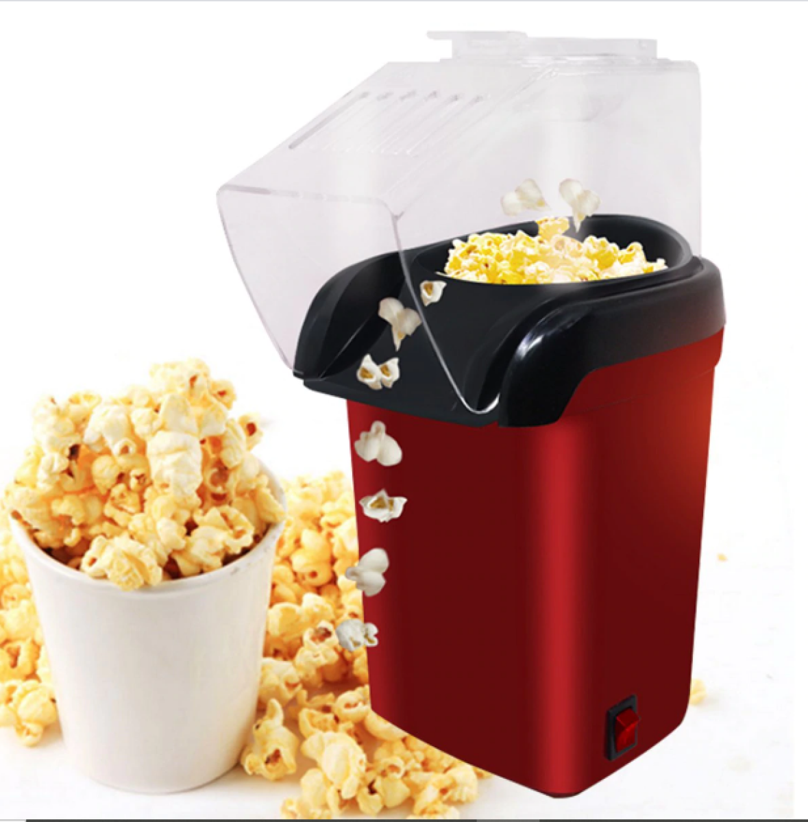 1200W Oil-Free Popcorn Maker with Cup