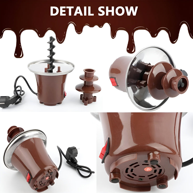 BD-017 Electric 3-Tier Mini Chocolate Fondue Fountain