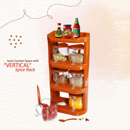 Pretty Neat 4-Tier Vertical Spice Rack Set - 6 PCs