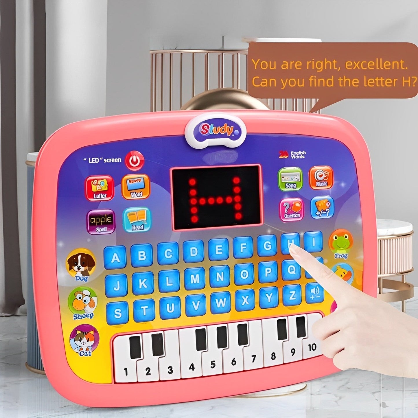 26 English Words Kids' LED Learning Tablet