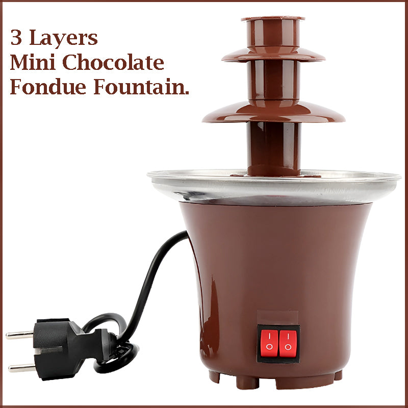 BD-017 Electric 3-Tier Mini Chocolate Fondue Fountain