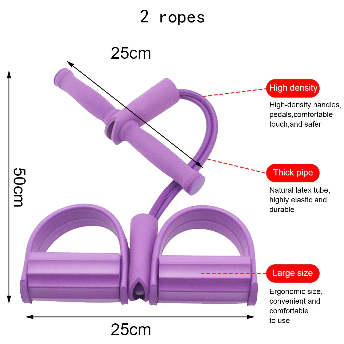 Durable Foot Pedal Resistance Band Exerciser